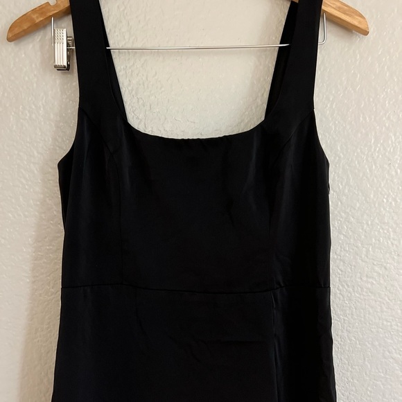 NWOT You're a Gift Black Satin Bow Back Mermaid Maxi Dress - Picture 4 of 8